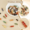 30Pcs 15 Styles Natural Mixed Stone Pendants PALLOY-PH01686-4