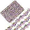15 Yards Flower Polyester Embroidery Lace Ribbon OCOR-WH0070-77D-1