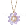 Glass & Glass Pearl Beads Pendants Necklaces for Women NJEW-MZ00106-08-2