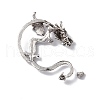 Alloy Dragon Stud Earrings EJEW-C046-03AS-3