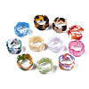 Resin Wave Cuff Ring RJEW-T022-011-2