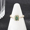 Brass Micro Pave Cubic Zirconia Cuff Rings RJEW-S400-10G-3