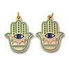 304 Stainless Steel Enamel Pendants STAS-U061-29G-1