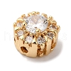 Brass Micro Pave Clear Cubic Zirconia Beads KK-G503-11G-2