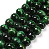 Natural Green Tiger Eye Beads Strands G-G099-10mm-6-1