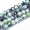 Dyed Natural Fire Crackle Agate Beads Strands G-T098-02C-05-1