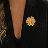 Elegant Middle Eastern Style Floral Iron Pin Brooches for Women OF2415-2
