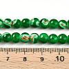 Baking Painted Glass Beads Strands DGLA-N010-6mm-04-4