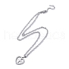 304 Stainless Steel Singapore Chain Necklaces NJEW-C042-11P-3