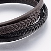 Leather Cord Multi-strand Bracelets BJEW-F325-14P-2