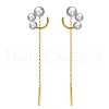 Natural Pearl Ear Studs for Women EJEW-P231-12G-1