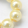 Baking Painted Pearlized Glass Pearl Round Bead Strands HY-Q330-8mm-21-3
