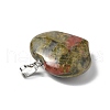 Natural Unakite Pendants G-G956-D02-3