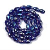 Transparent Electroplate Glass Beads Strands X-EGLA-N013-T10mm-B07-2