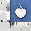 925 Sterling Silver Heart with Capital Letter Charms STER-S009-13L-S-3