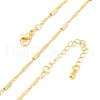 Brass Singapore Chains Necklaces for Women NJEW-D302-04G-4