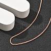 Brass Wheat Chains Necklaces for Women NJEW-D302-24RG-2
