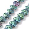 Electroplate Transparent Glass Beads Strands EGLA-R114-02A-HP02-1
