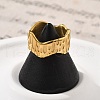 304 Stainless Steel Wide Wave Finger Rings RJEW-Q012-03G-2