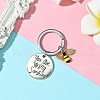 Bees Alloy Enamel & Rhinestone Keychain KEYC-YW00071-01-1