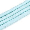 Handmade Polymer Clay Beads Strands CLAY-R089-6mm-032-1