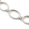 Rack Plating Brass Oval Link Bracelet Making with Tray BJEW-A010-02P-2