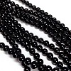 Natural Black Onyx Beads Strands X-G-H1567-8MM-4
