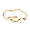 Ion Plating(IP) 304 Stainless Steel Cuff Bangles for Women BJEW-Z078-09G-2