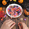 SOFPLATE Halloween Theme 100Pcs 5 Colors Opaque Acrylic Beads MACR-SP0001-01B-05-3