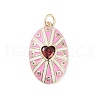 Rack Plating Brass Micro Pave Clear Cubic Zirconia Pendants X-KK-H474-23G-02-1