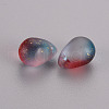 Two Tone Transparent Spray Painted Glass Charms GLAA-T016-37-F03-2