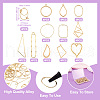 Alloy Open Back Bezel Pendants PALLOY-TA0001-72G-4