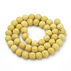 Synthetic Lava Rock Beads Strands G-S277-8mm-18-2