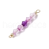 5Pcs 5 Colors Acrylic Bicone Beaded Connector Charms PALLOY-JF03477-5