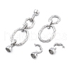 Brass Micro Pave Clear Cubic Zirconia Fold Over Clasps KK-B125-10P-2