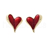 Brass Stud Earrings EJEW-D316-02G-4