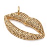 Brass Micro Pave Cubic Zirconia Pendants KK-U076-11G-2