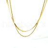 Fashionable Stainless Steel Double Layer Necklaces for Women VZ1613-1-2