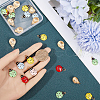 SUNNYCLUE 30Pcs 5 Colors Alloy Enamel Pendant Rhinestone Settings ENAM-SC0004-91-3