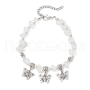 Natural Quartz Crystal Chip Beaded Bracelets BJEW-JB11819-03-2