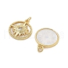 Brass Micro Pave Cubic Zirconia Pendants KK-Q006-31G-2