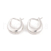 925 Sterling Silver Chunky Crescent Moon Hoop Earrings for Women EJEW-P273-01S-2