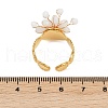 304 Stainless Steel Adjustable Cuff Rings with Glass Crystal RJEW-V010-06G-2