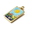 Tarot 304 Stainless Steel Enamel Pendants STAS-M119-07J-G-3