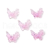 Butterfly with Flower Transparent Resin Cabochons FIND-L019-06D-1