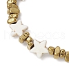 Synthetic Turquoise Beads Stretch Bracelets BJEW-JB11708-3