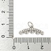 Brass Micro Pave Clear Cubic Zirconia Chandelier Component Links KK-NH0003-01P-3