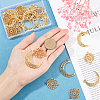   40Pcs 2 Styles Tibetan Style Alloy Links Connectors TIBE-PH0001-35-4