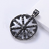 Viking Compass Punk Street Style Stainless Steel Pendant Necklaces for Men JN8027-2