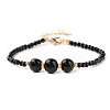 Round Natural Obsidian Beaded Bracelets ZS3051-9-1